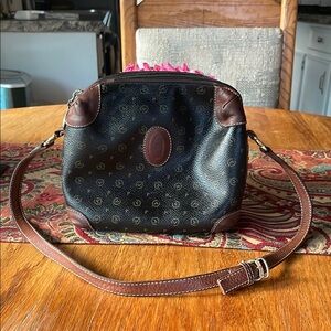 Vintage Pollini Leather Black and Brown Designer Women's Bag